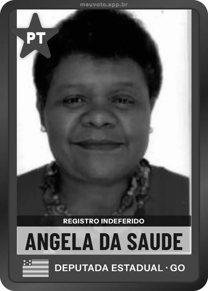 Carta de Angela da Saude, PT. Teve o registro indeferido pelo TSE e não vai à urna.