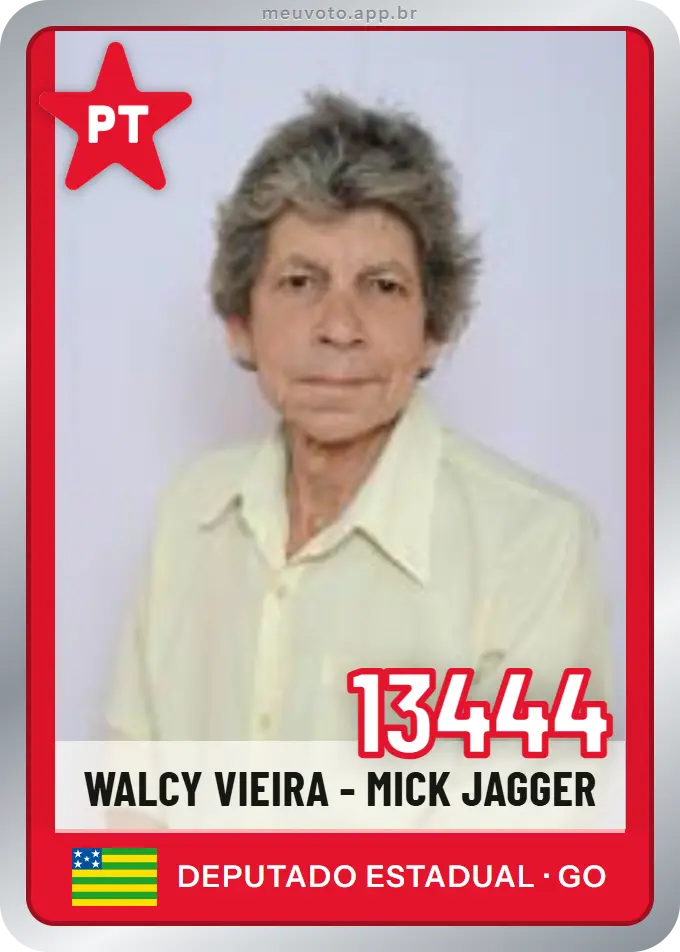 Carta de Walcy Vieira - Mick Jagger, número 13444, PT