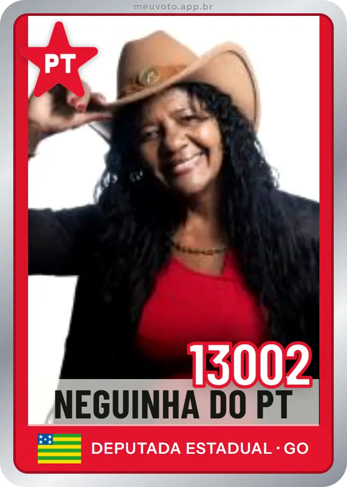Carta de Neguinha do Pt, número 13002, PT