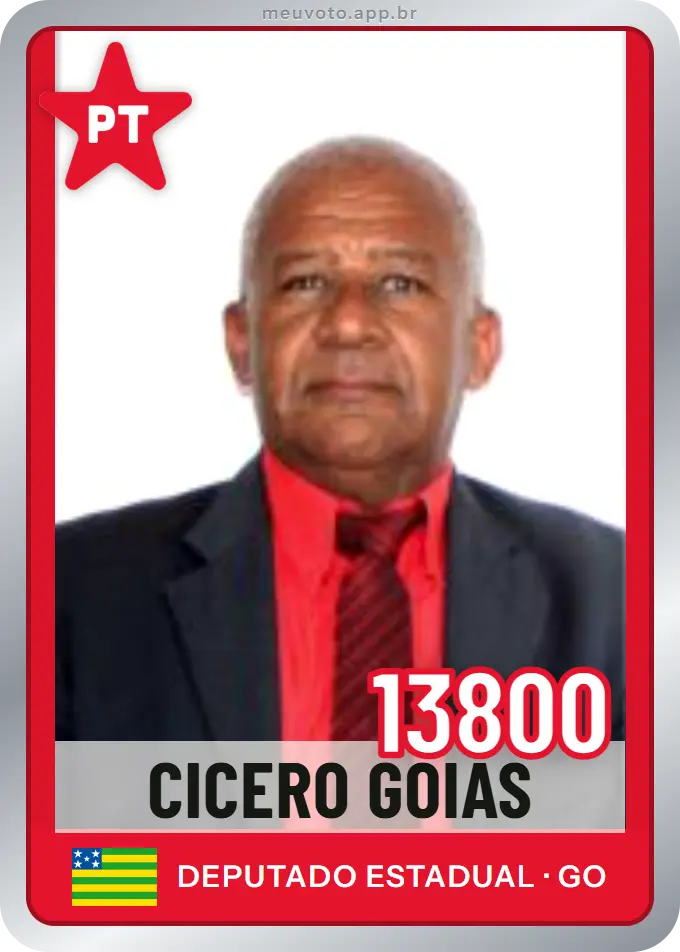 Carta de Cicero Goias, número 13800, PT