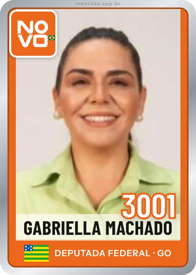 Carta de Gabriella Machado, número 3001, Novo