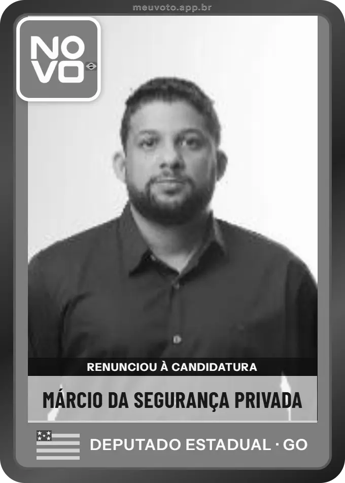Carta de Márcio da Segurança Privada, Novo. Renunciou à candidatura e não vai à urna.