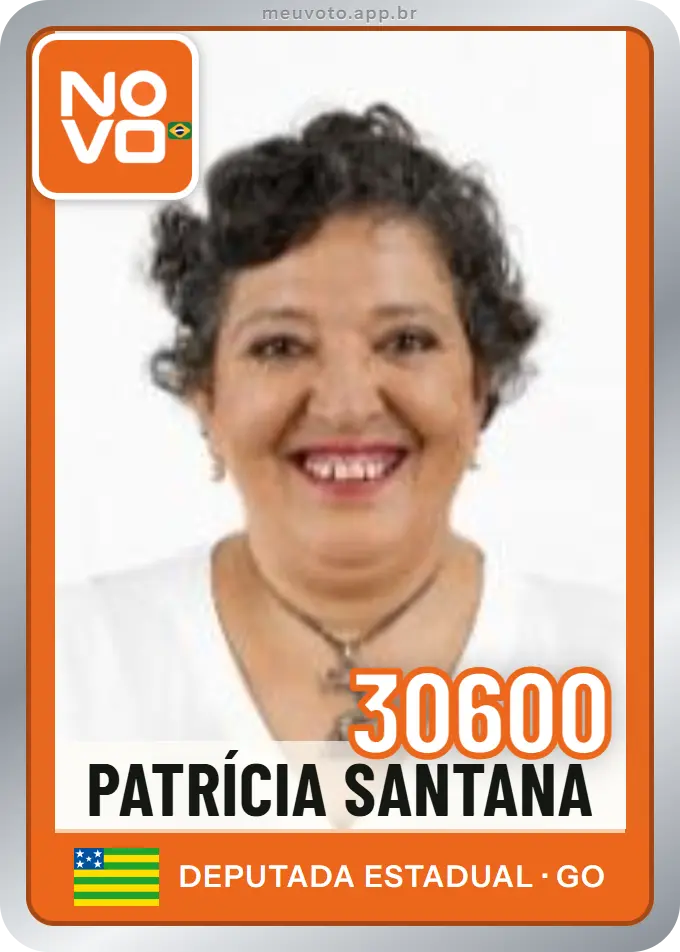 Carta de Patrícia Santana, número 30600, Novo