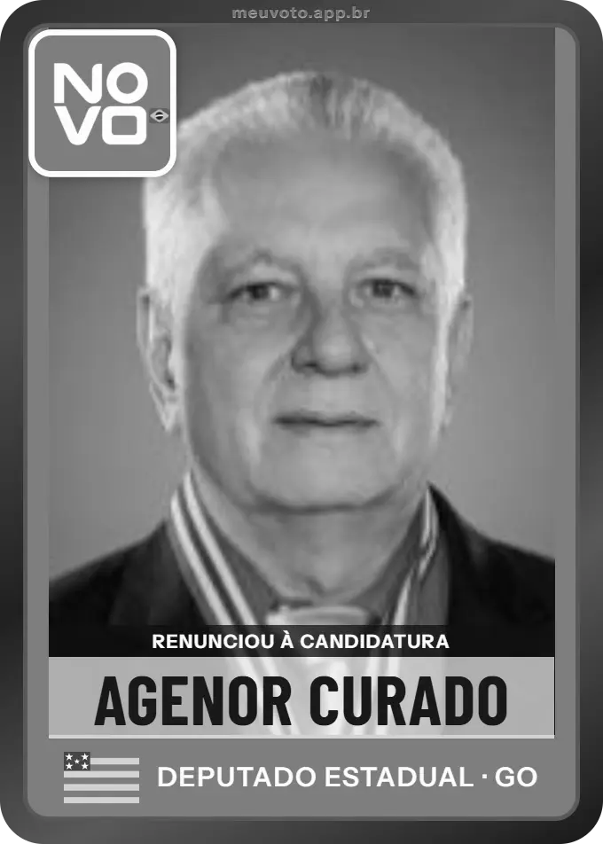Carta de Agenor Curado, Novo. Renunciou à candidatura e não vai à urna.
