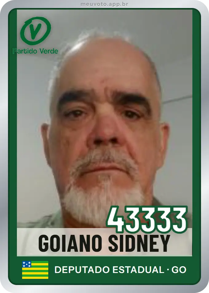 Carta de Goiano Sidney, número 43333, PV