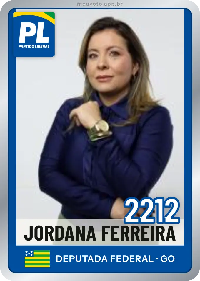 Carta de Jordana Ferreira, número 2212, PL