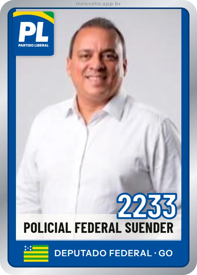 Carta de Policial Federal Suender, número 2233, PL