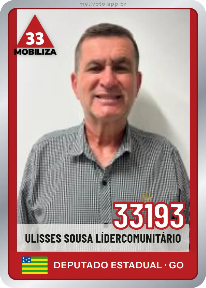 Carta de Ulisses Sousa Lídercomunitário, número 33193, Mobiliza