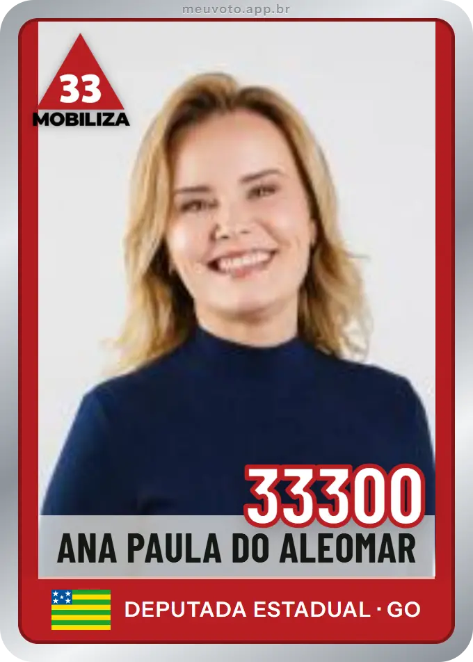 Carta de Ana Paula do Aleomar, número 33300, Mobiliza