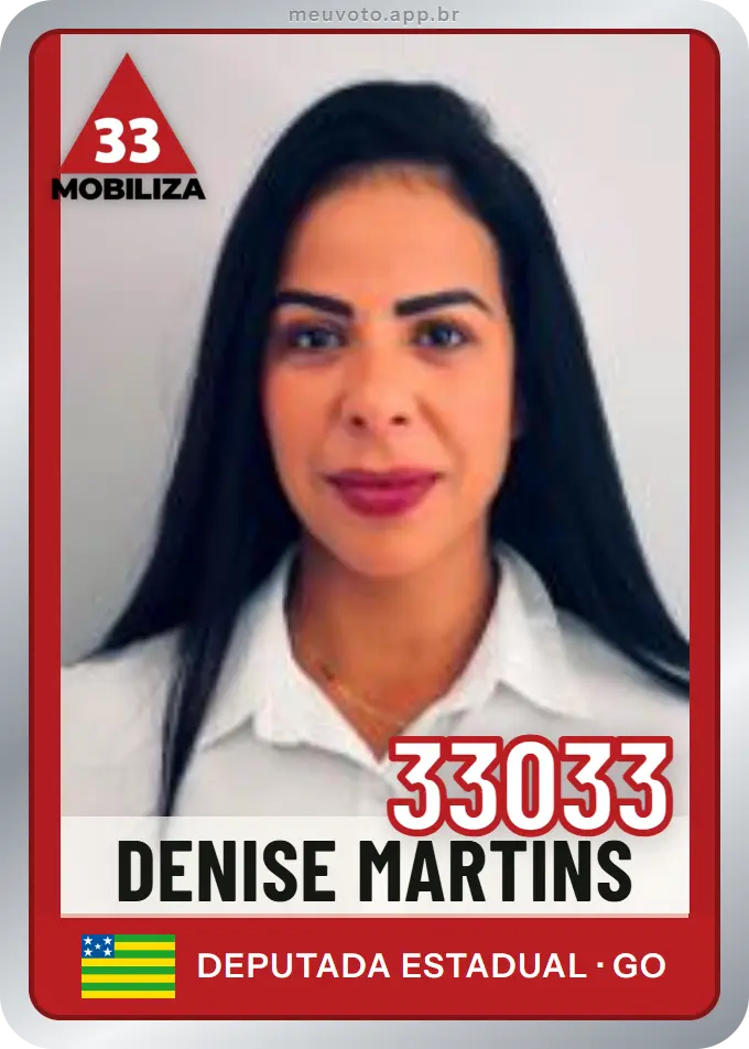 Carta de Denise Martins, número 33033, Mobiliza