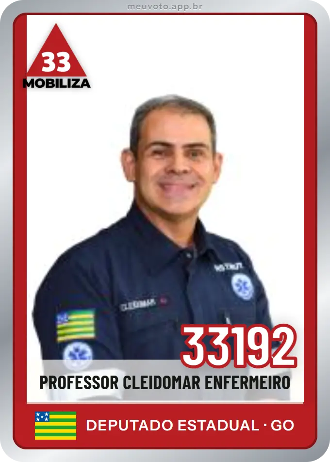 Carta de Professor Cleidomar Enfermeiro, número 33192, Mobiliza