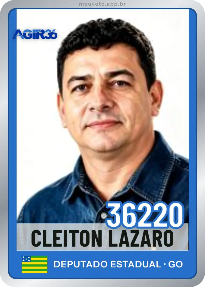 Carta de Cleiton Lazaro, número 36220, Agir