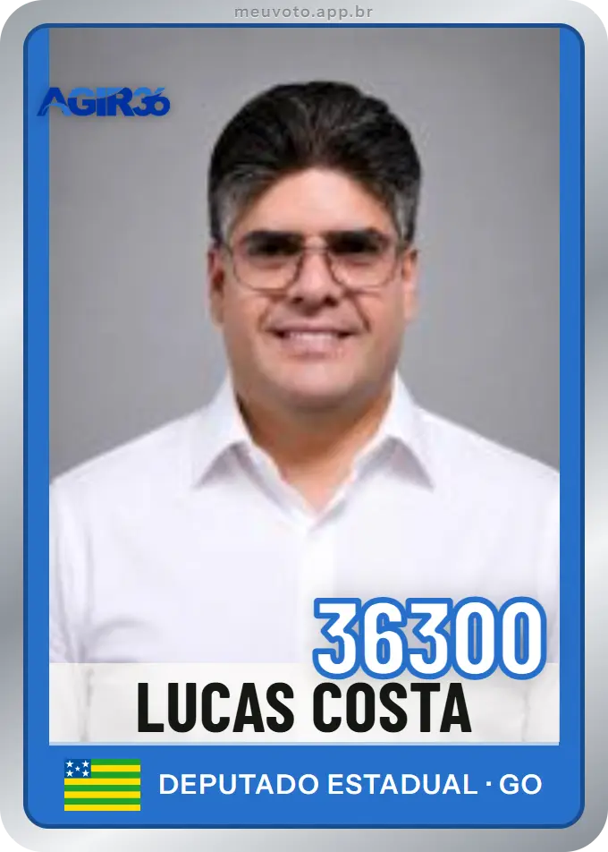 Carta de Lucas Costa, número 36300, Agir