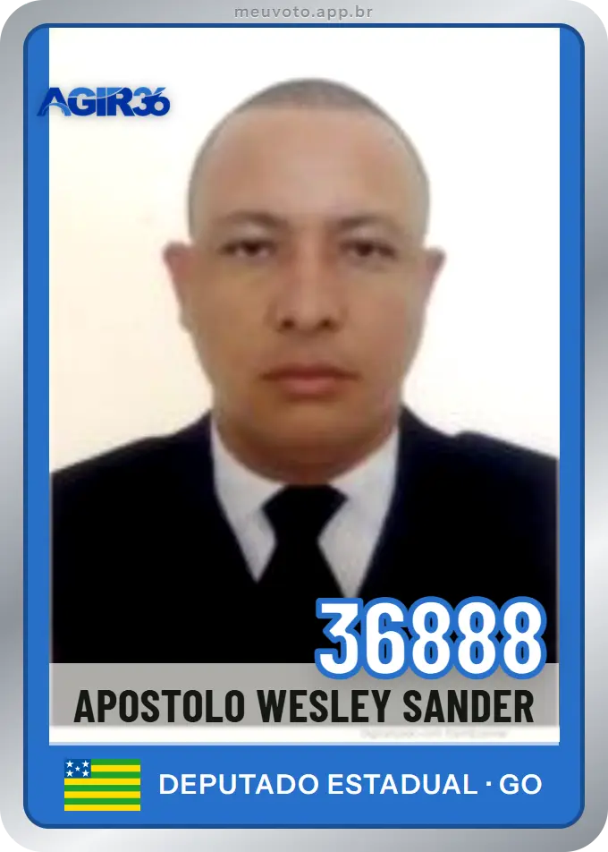 Carta de Apostolo Wesley Sander, número 36888, Agir