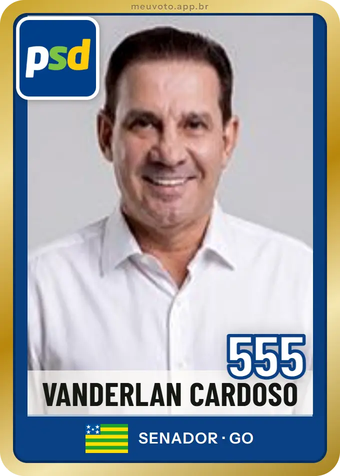 Carta de Vanderlan Cardoso, número 555, PSD
