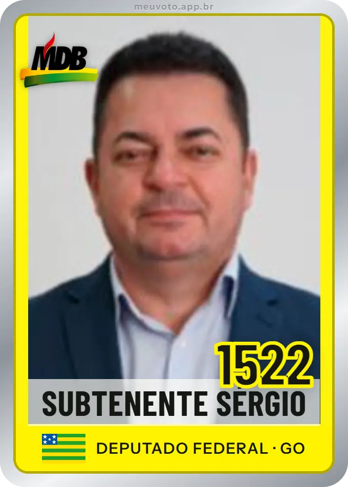 Carta de Subtenente Sérgio, número 1522, MDB