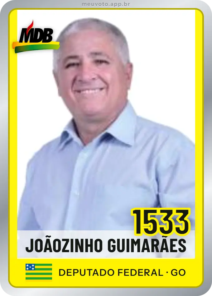 Carta de Joãozinho Guimarães, número 1533, MDB