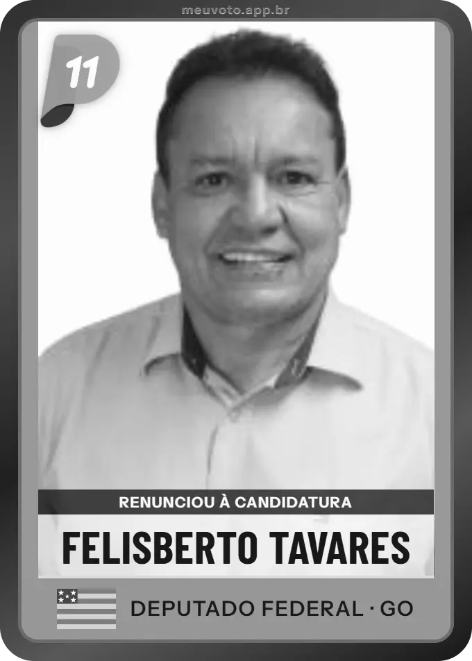 Carta de Felisberto Tavares, PP. Renunciou à candidatura e não vai à urna.