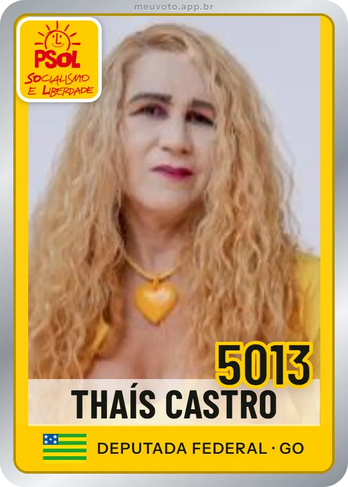 Carta de Thaís Castro, número 5013, PSOL