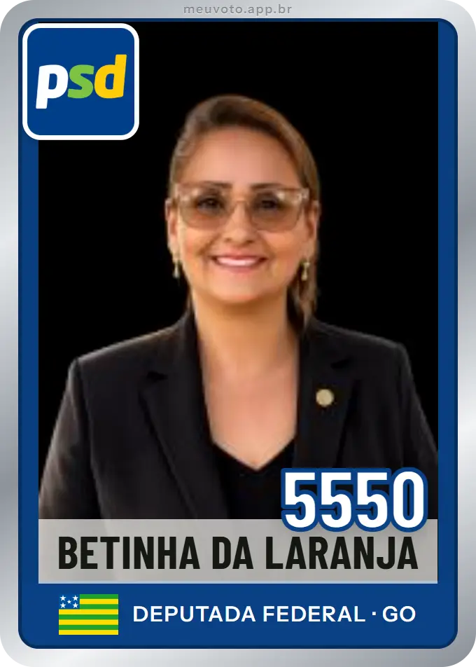 Carta de Betinha da Laranja, número 5550, PSD