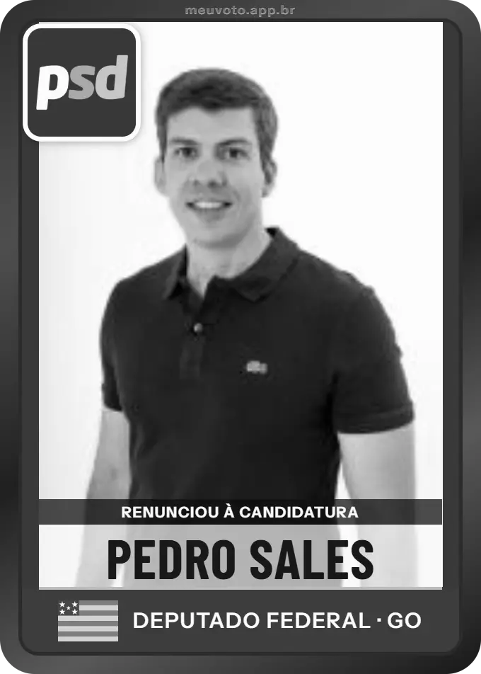 Carta de Pedro Sales, PSD. Renunciou à candidatura e não vai à urna.