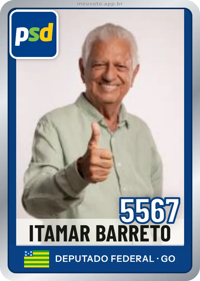 Carta de Itamar Barreto, número 5567, PSD