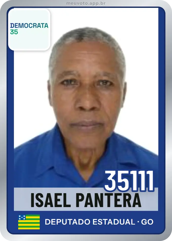 Carta de Isael Pantera, número 35111, Democrata