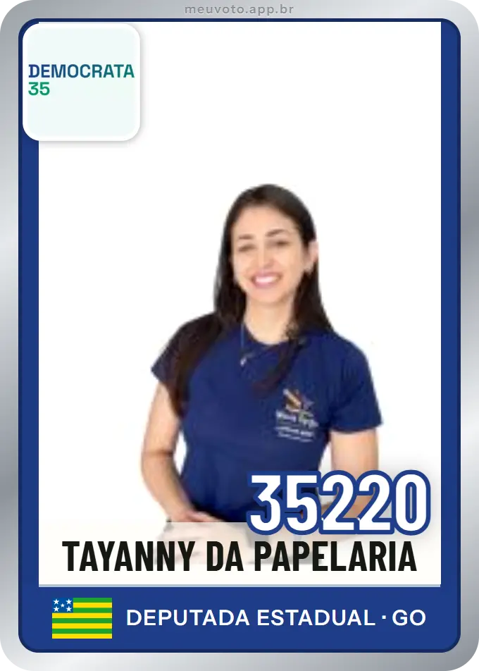 Carta de Tayanny da Papelaria, número 35220, Democrata