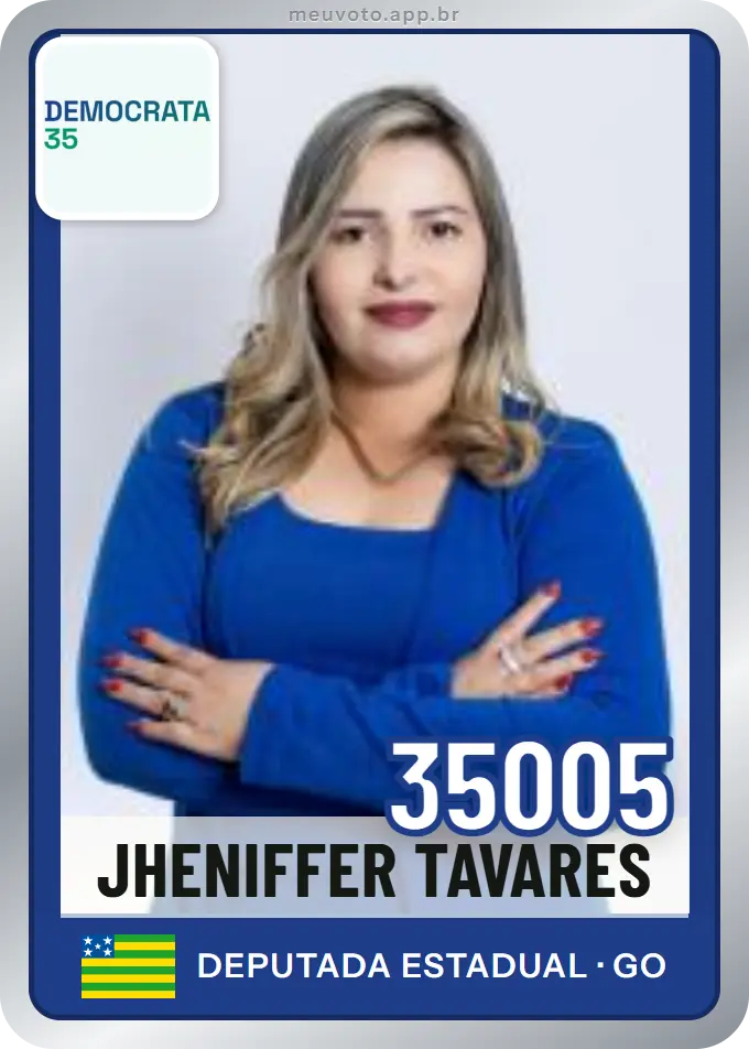 Carta de Jheniffer Tavares, número 35005, Democrata
