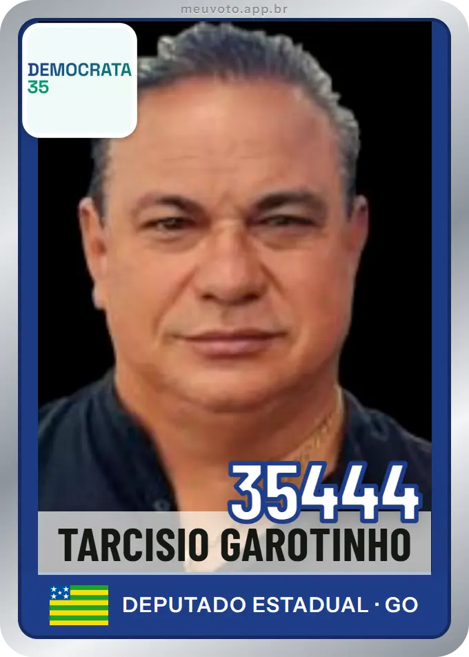 Carta de Tarcisio Garotinho, número 35444, Democrata