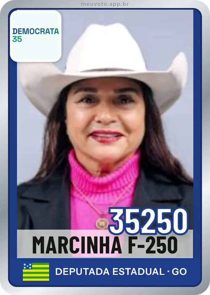 Carta de Marcinha F-250, número 35250, Democrata