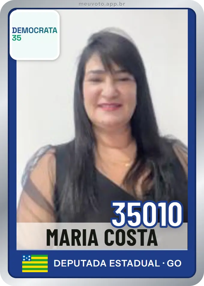 Carta de Maria Costa, número 35010, Democrata