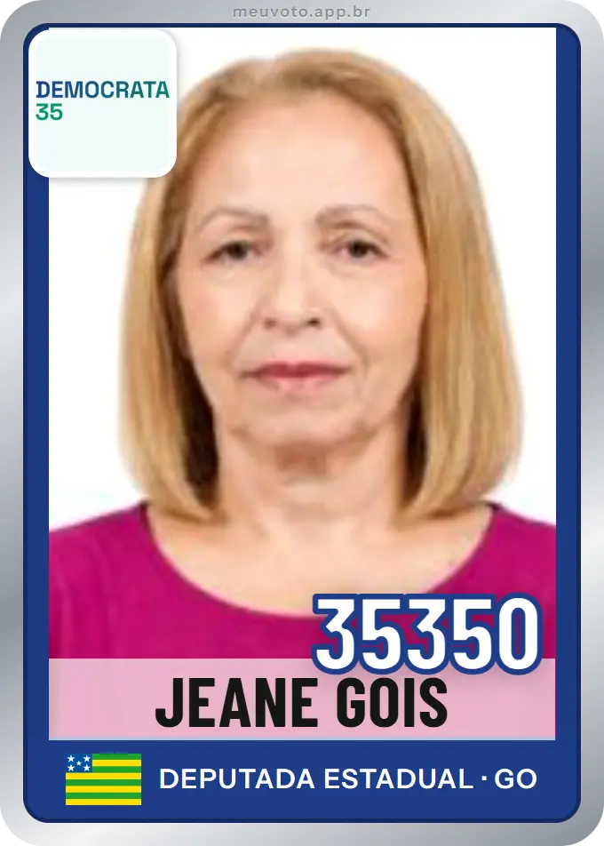 Carta de Jeane Góis, número 35350, Democrata