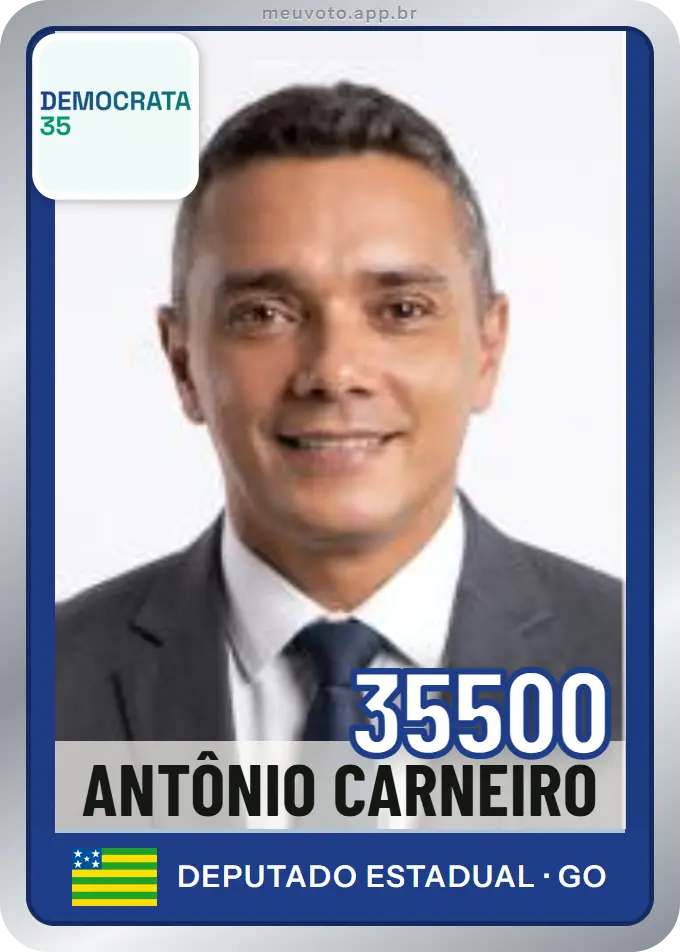 Carta de Antônio Carneiro, número 35500, Democrata