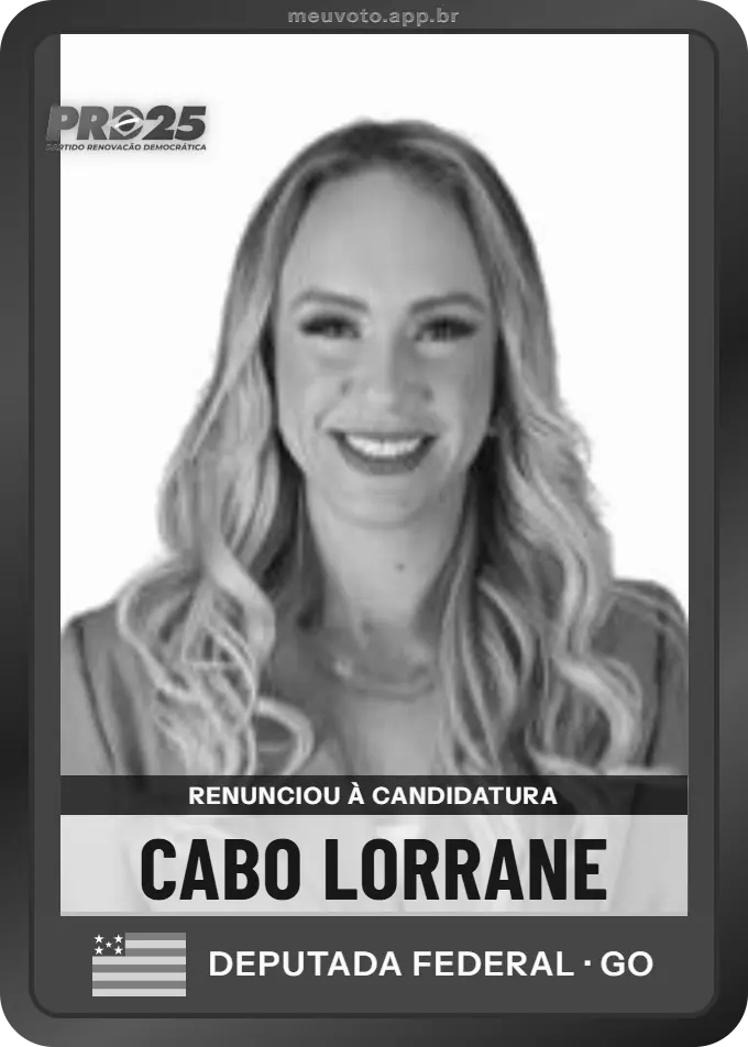 Carta de Cabo Lorrane, PRD. Renunciou à candidatura e não vai à urna.