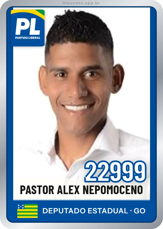 Carta de Pastor Alex Nepomoceno, número 22999, PL
