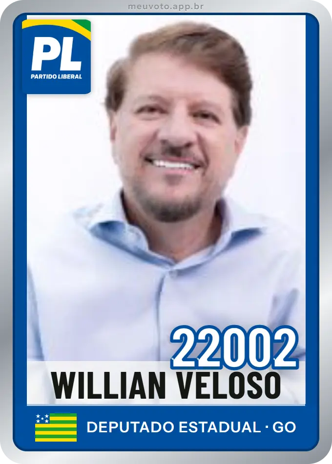 Carta de Willian Veloso, número 22002, PL