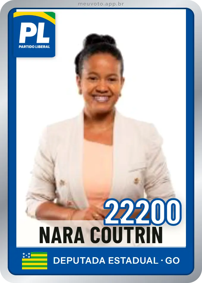 Carta de Nara Coutrin, número 22200, PL
