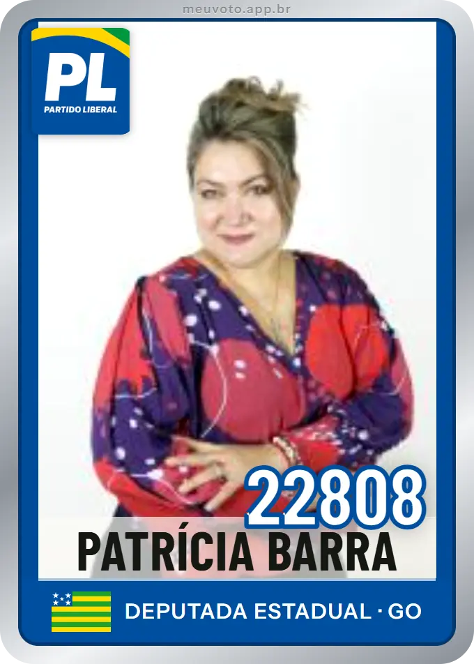 Carta de Patrícia Barra, número 22808, PL