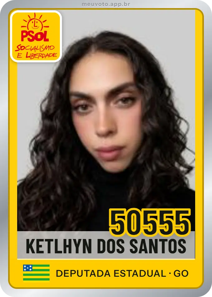 Carta de Ketlhyn dos Santos, número 50555, PSOL