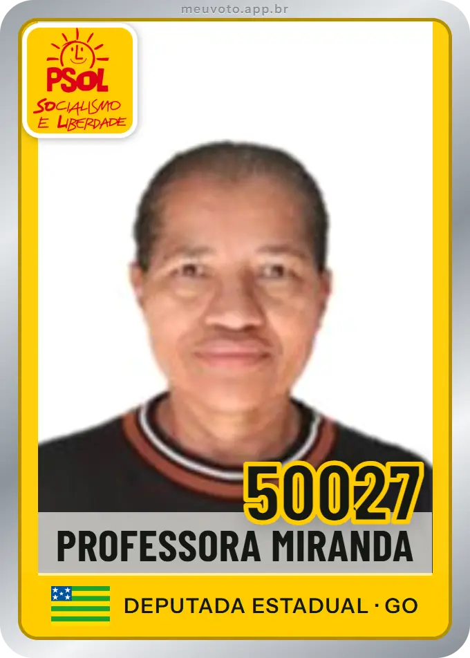 Carta de Professora Miranda, número 50027, PSOL