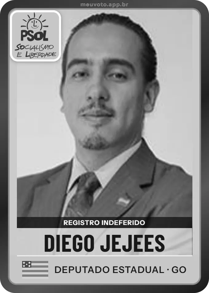 Carta de Diego Jejees, PSOL. Teve o registro indeferido pelo TSE e não vai à urna.