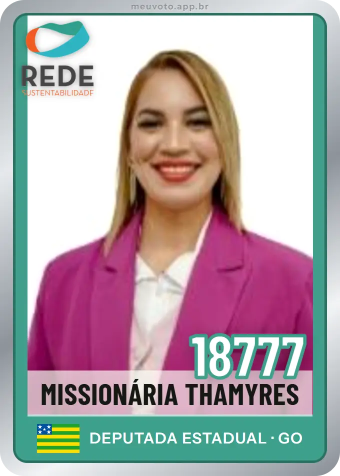 Carta de Missionária Thamyres, número 18777, Rede