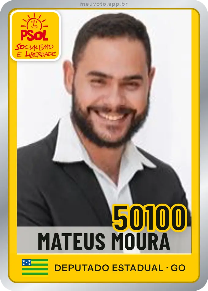 Carta de Mateus Moura, número 50100, PSOL