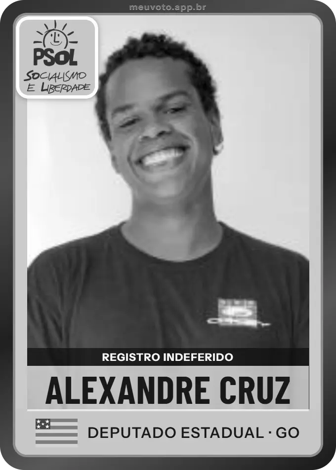 Carta de Alexandre Cruz, PSOL. Teve o registro indeferido pelo TSE e não vai à urna.