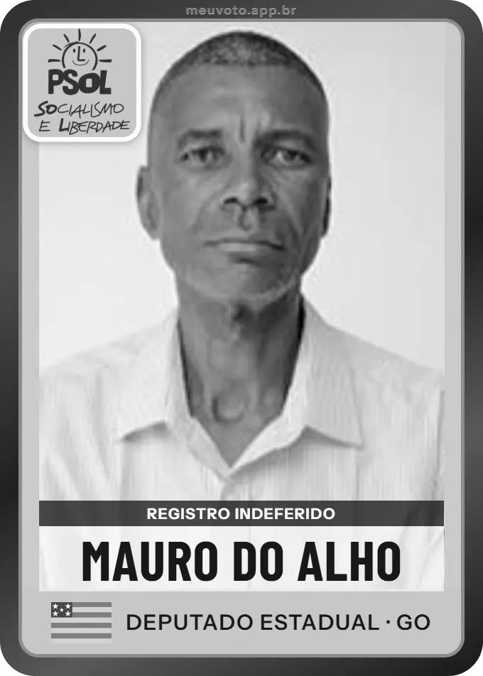 Carta de Mauro do Alho, PSOL. Teve o registro indeferido pelo TSE e não vai à urna.