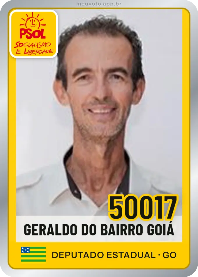Carta de Geraldo do Bairro Goiá, número 50017, PSOL