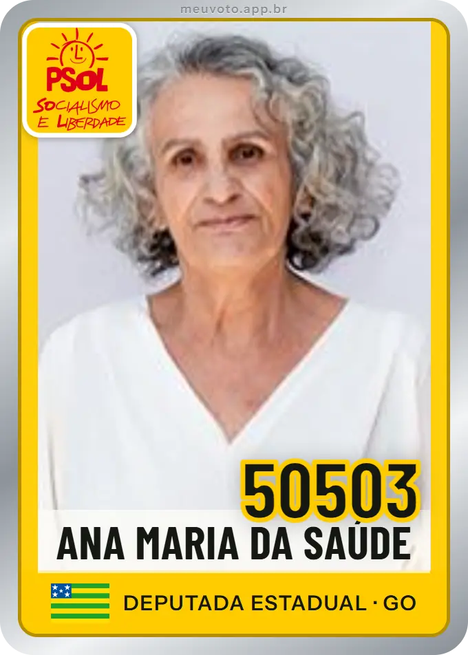 Carta de Ana Maria da Saúde, número 50503, PSOL