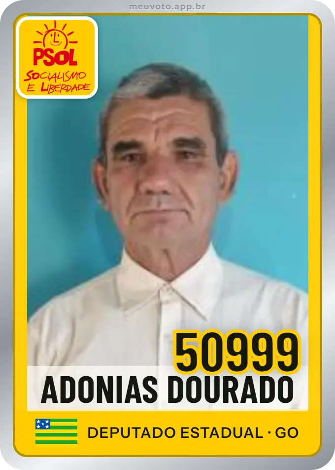 Carta de Adonias Dourado, número 50999, PSOL