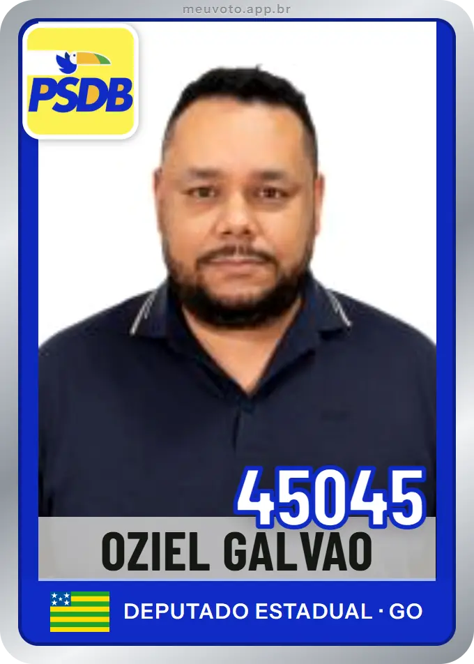 Carta de Oziel Galvão, número 45045, PSDB